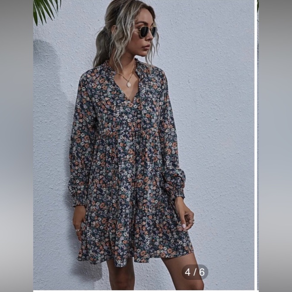 Bohemian Daisy Smock babydoll Dress